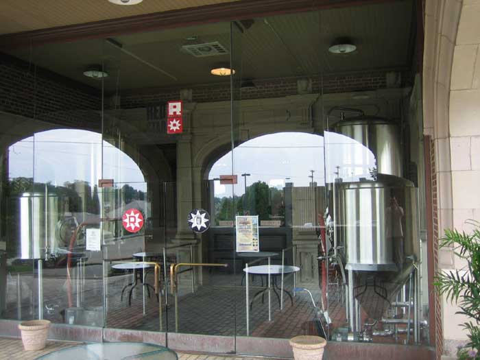 Greensburg train station main entrance after renovation